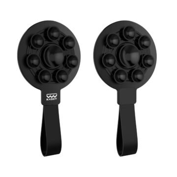 Black double metal suction cup