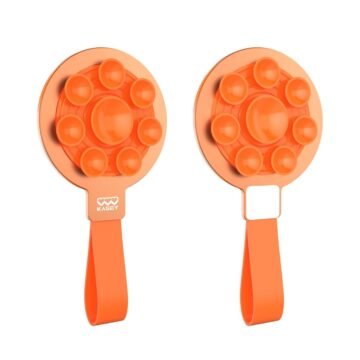Orange double metal suction cup
