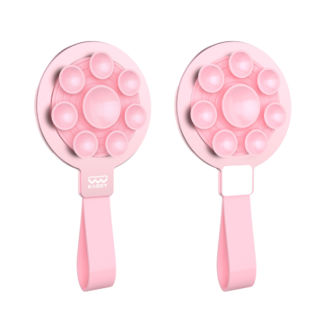 Pink double metal suction cup